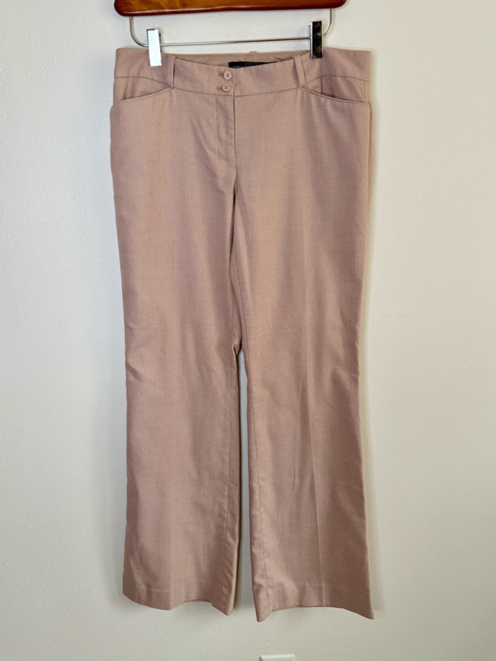 The Limited Drew Fit High Rise Dress Pants 6 Blush Taupe Wide Leg Workwear - Picture 3 of 6